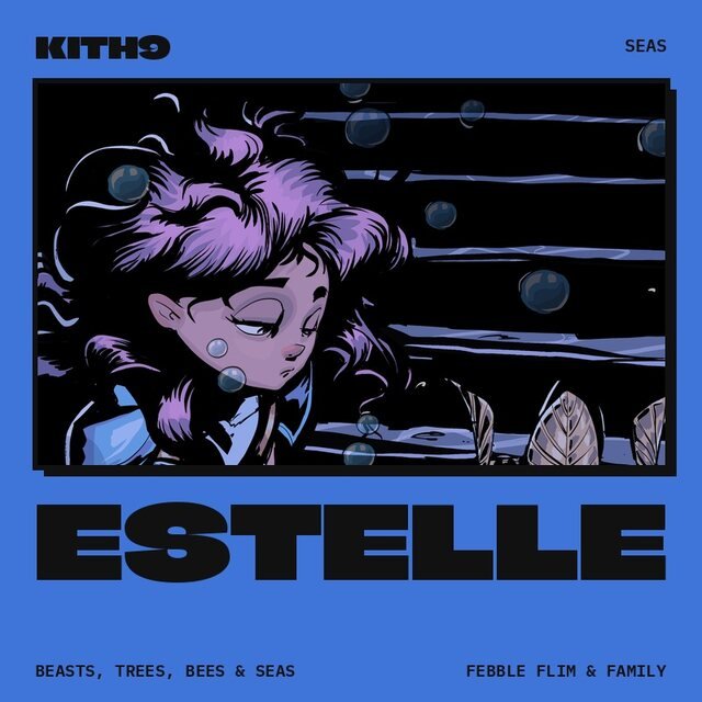 Cover art for Room for Two (Seas), Estelle's song: Estelle underwater with violet hair and bubbles