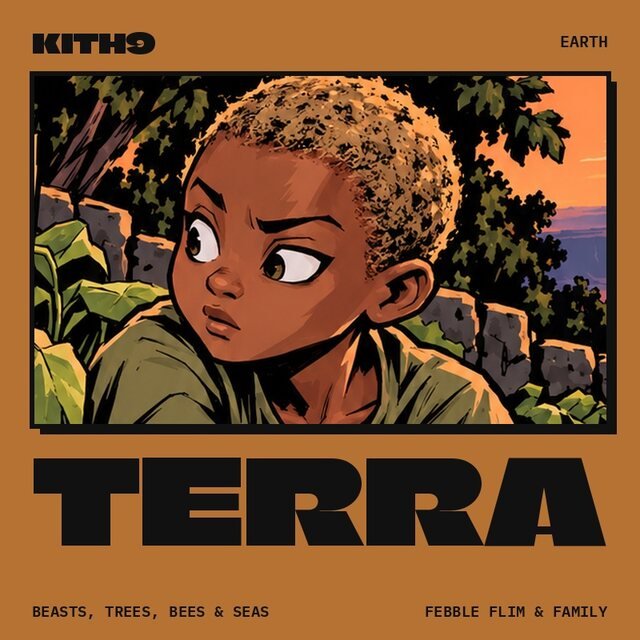 Cover art for Room to Grow (Earth), Terra's song: Terra in her grandmother's garden at sunset